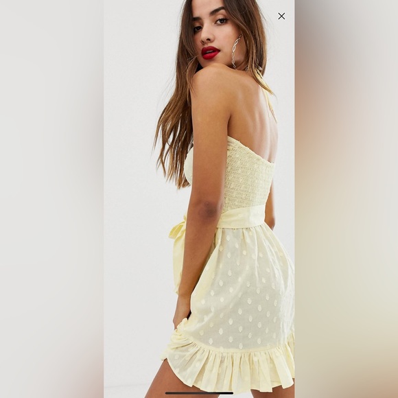 Asos yellow mini cut out dress - Picture 2 of 4
